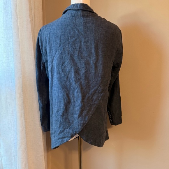 Maeve Linen Blend Tulip Detail Blazer - Picture 2 of 4